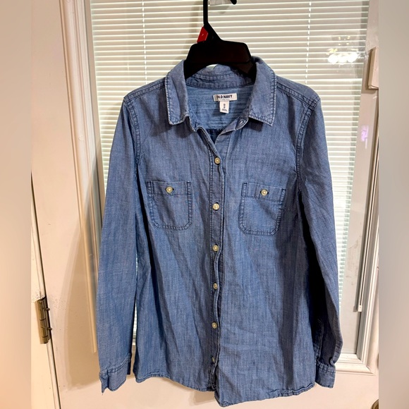 Old Navy Classic Blue Denim Shirt - Boys or Girls - Picture 1 of 3